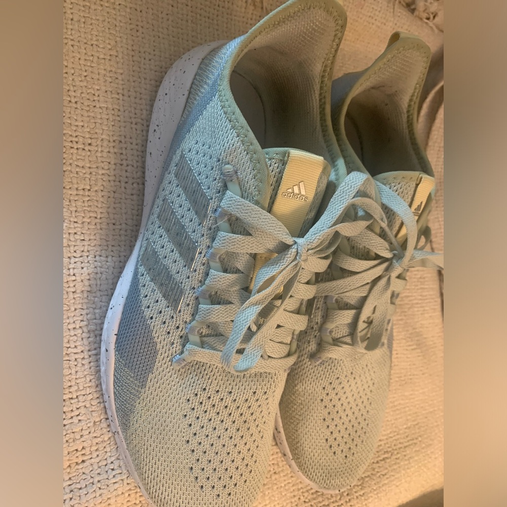 Adidas Fluid Flow 2.0 Running Shoes Womens 10 Mint Green Silver Yellow Athletic